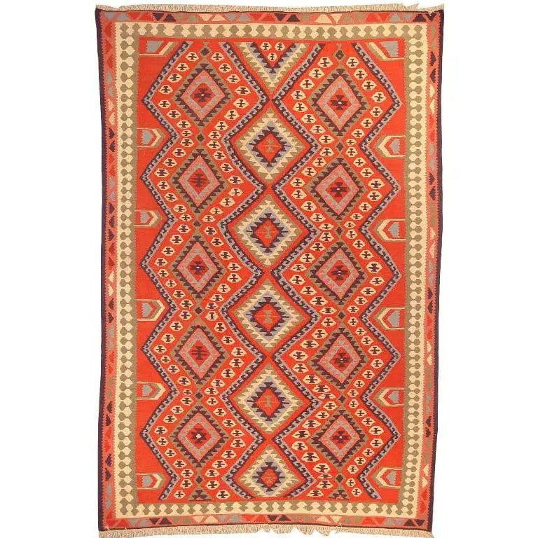 One Of The Kind Ardabil Persian Kilim 9'1" x 5'10"